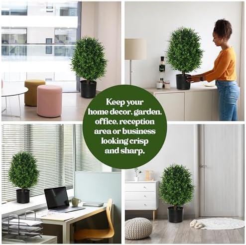 Artificial Topiaries Cedar Tree Realistic Faux Topiary