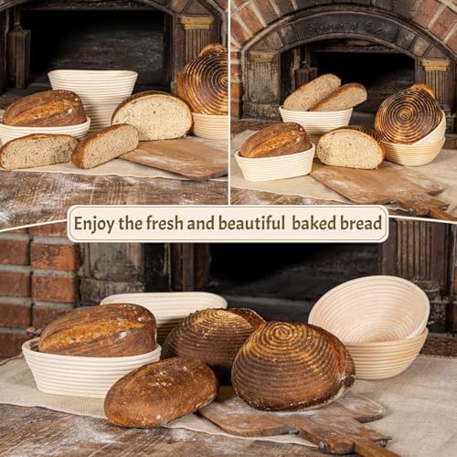Effortless Sourdough Rise 2 Banneton Bread Proofing Baskets for Oval Loaves