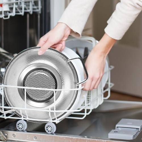 Efficient 3-Quart Stainless Steel Colander for Kitchen Use