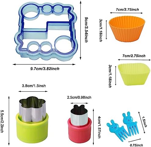 Doiaz Sandwich Cutters Set for Kids Fun Lunch Molds