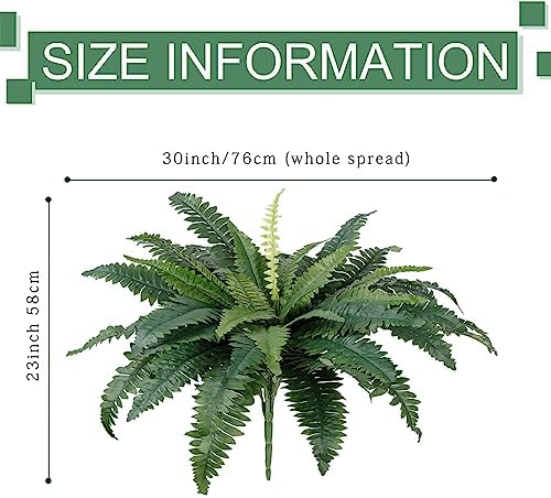 Faux Boston Ferns 2x artificial artificial plants set for home and garden