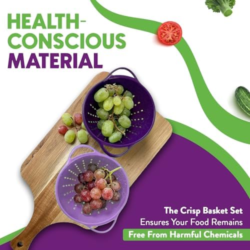 Crisp 2-Piece Mini Colander Set - Small Berries Strainer