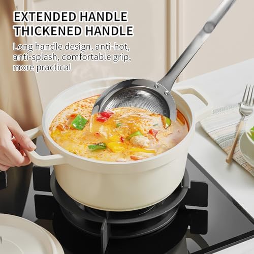 Fine Mesh Stainless Steel Colander with Handle for Kitchen