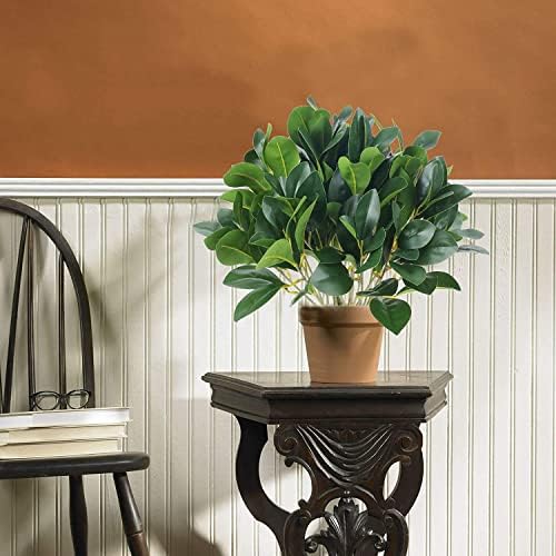 8Pcs 3D Printed Fake Eucalyptus Shrubs Faux Greenery for Home Office