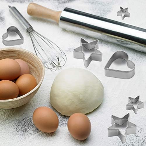 10-Piece Cookie Cutters Set stainless steel Heart Star