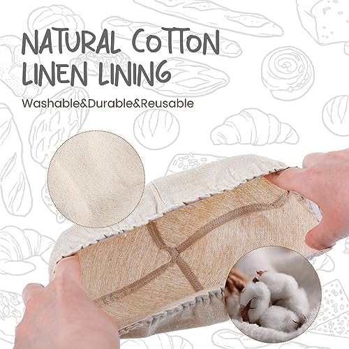 DOYOLLA Bread Proofing Baskets Set of 2 85 Inch Round 1