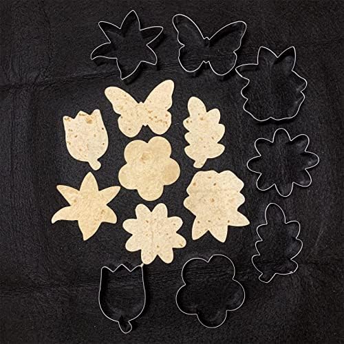 LUBTOSMN - Handmade Flower Leaf Cookie Cutter Set