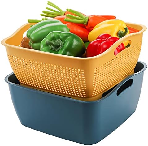 Jucoan 2-Pack Large Kitchen Strainer Colander Bowl Set