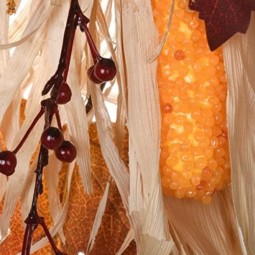 30 Harvest Teardrop with Maple Leaves Brown