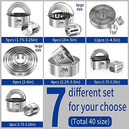 Round Cookie Cutter Set 12 Sizes