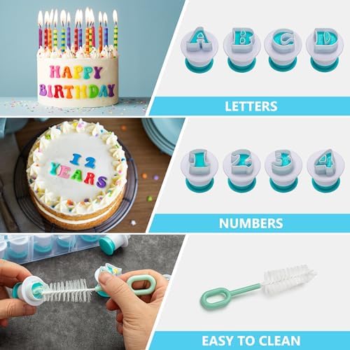 Professional Cake Alphabet Letter Cutters for Easy Edible Decorations