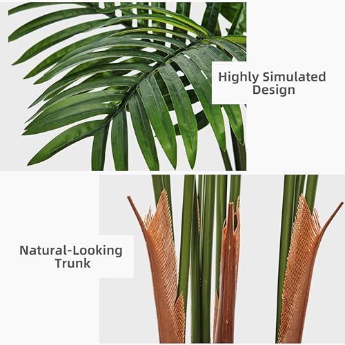 5FT Fake Palm Tree White Fake Tree with Pot