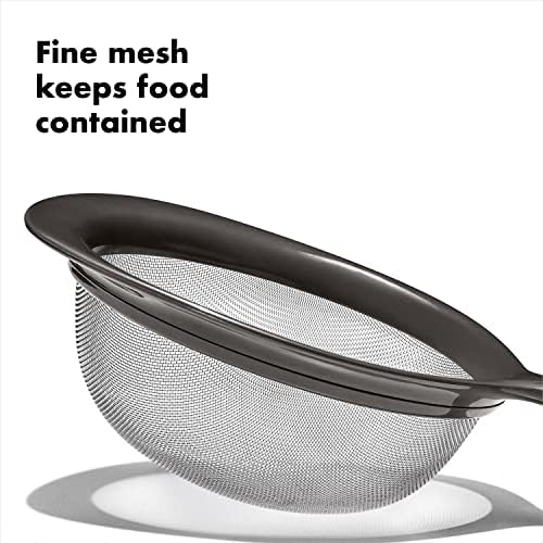OXO Good Grips 3-Piece Strainer Set Black Efficiently