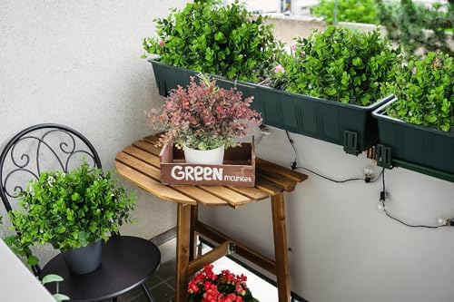 8 Bundles Artificial Boxwood Bushes Greenery for Outdoors Fake Eucalyptus