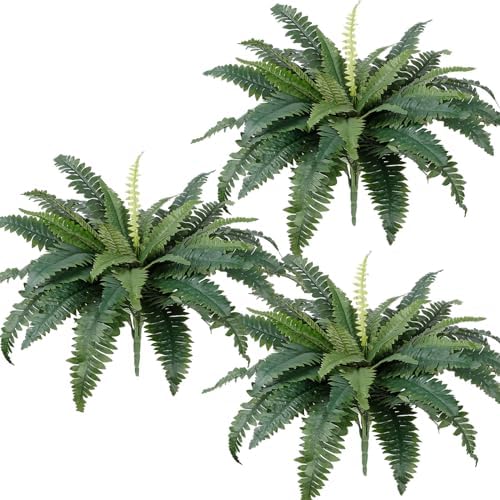Faux Boston Ferns 2x artificial artificial plants set for home and garden