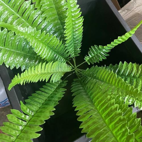 Maddowk Artificial Ferns UV Resistant Lifelike Artificial Boston Fern
