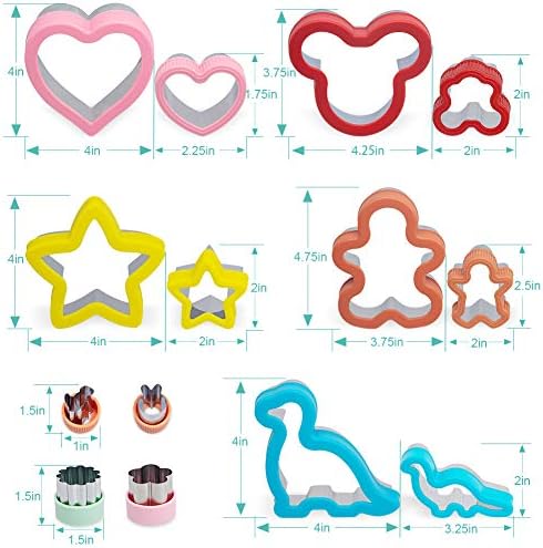 Tiblue Sandwich Cutters Set 24 for Kids Holiday Use
