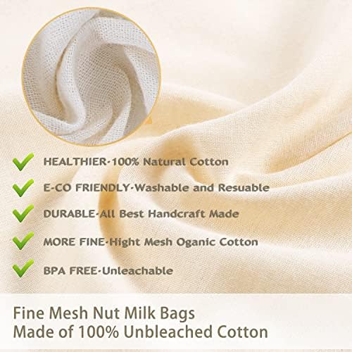 Premium Reusable Nut Milk Hooded Strainer Cover for Kitchen Use