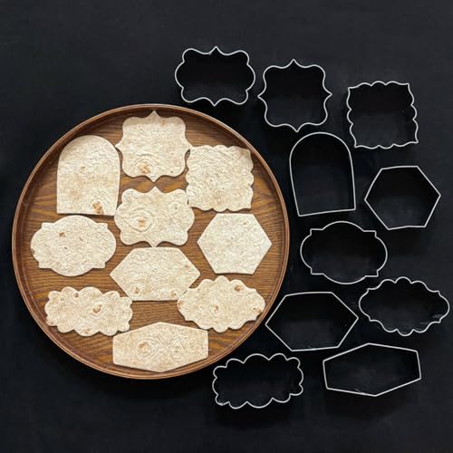 Large Plaque Cookie Cutter Set 10 Piece 4 Inch Dishwasher Safe