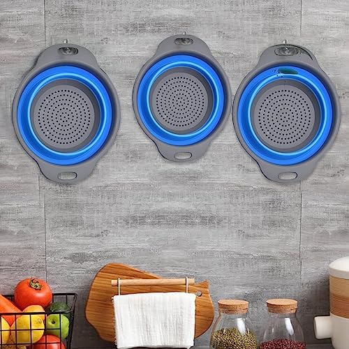 ABSOK Collapsible Colander Set Blue