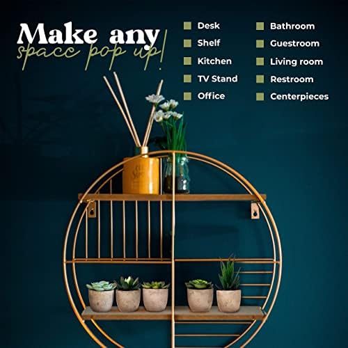 5 Mini Fake Succulents Set for Bedroom Bathroom Decor