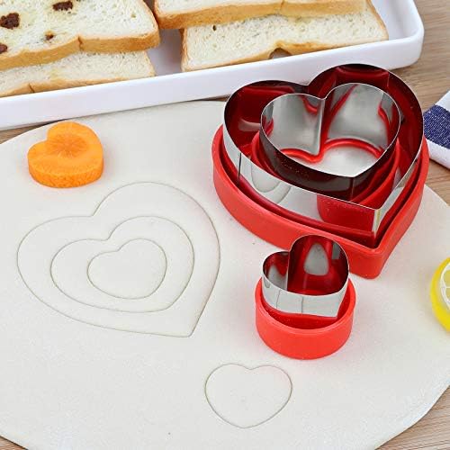 Valentines Heart Shape Cookie Cutters 3-Piece Set