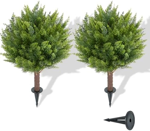 Realistic Cedar Shrubs with Ground Spikes