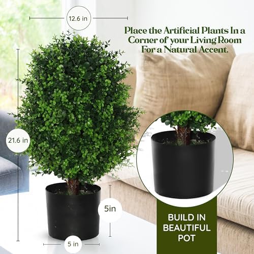 Artificial Topiaries Cedar Tree Realistic Faux Topiary