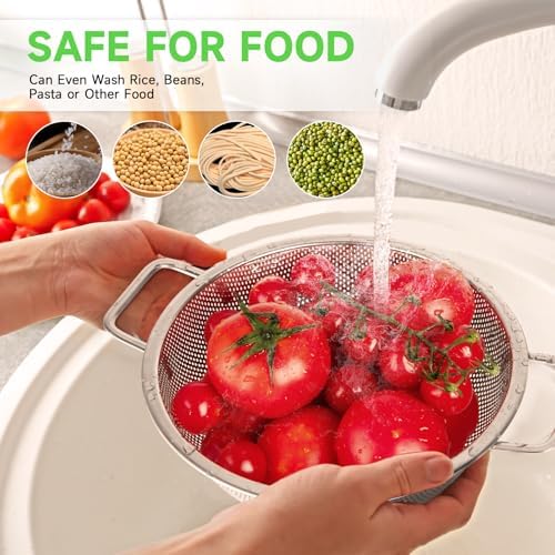 Efficient 3-Quart Stainless Steel Colander for Kitchen Use
