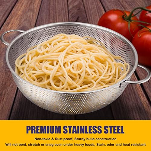 E-far 3-Piece Stainless Steel Colander Set