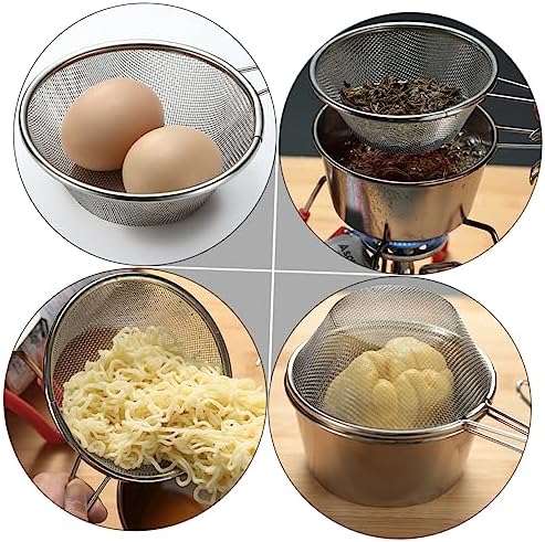 Effortlessly Strain Caught Fish with This Folding Colander Sieve Set of 2