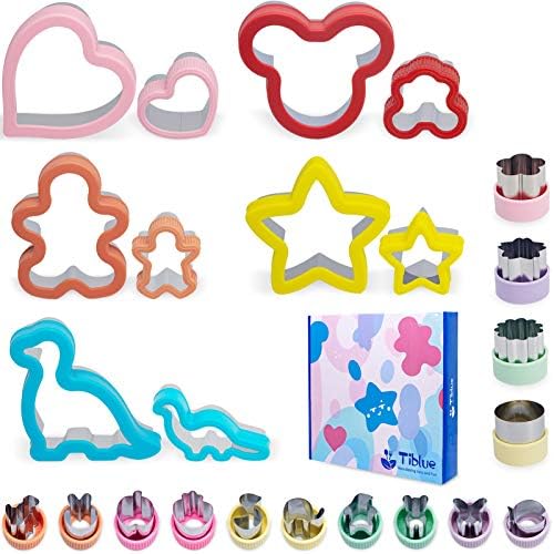 Tiblue Sandwich Cutters Set 24 for Kids Holiday Use