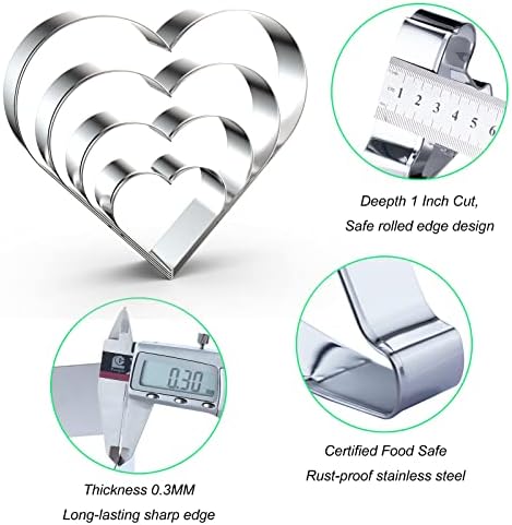 Sturdy Heart Cookie Cutter Set for Every Occasion