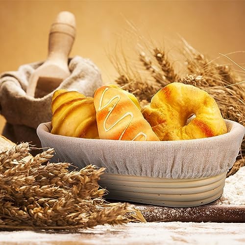 Bread Baking Kit with 10-inch and 9-inch Proofing Baskets