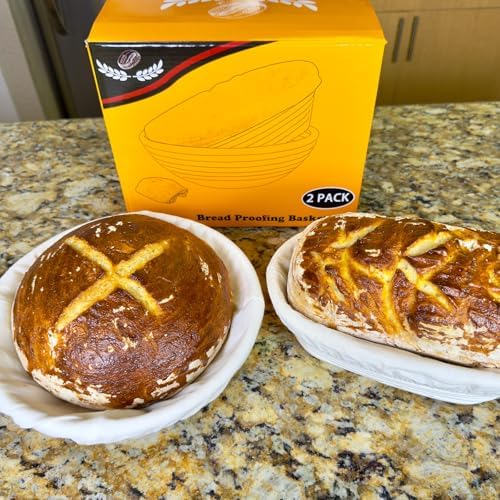 Banneton Basket Set 2 Sizes Perfect for Baking