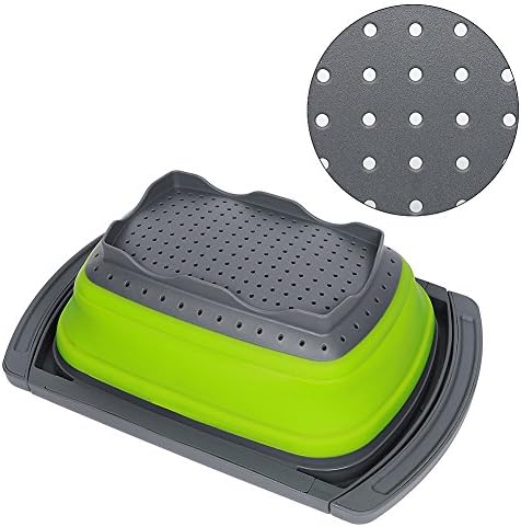 QiMH 6 Quart Collapsible Colander with Extendable Handles