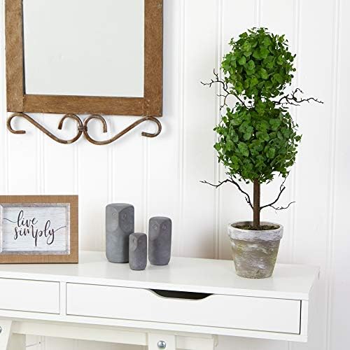 2ft Eucalyptus Double Ball Topiary Artificial Tree Nearly Natural