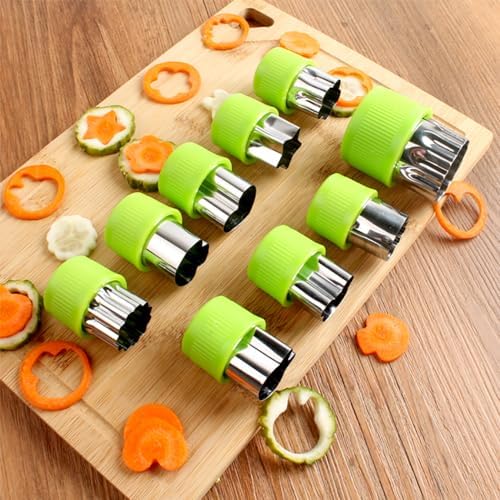 YomiFamily Fruit Vegetable Cutter Stamp Set 9 Pieces