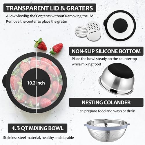 Premium 360-Degree Rotating Colander Set for Kitchen Efficiency