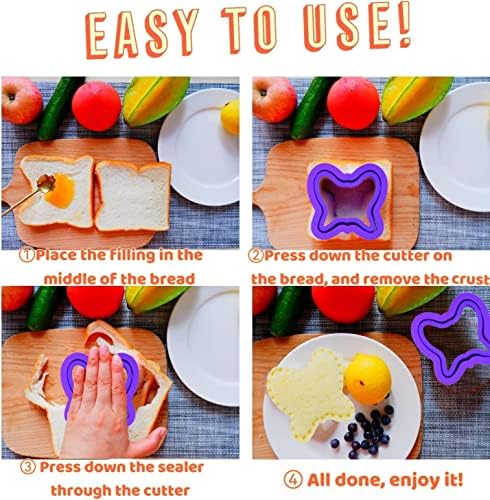 Safe Ergonomic Sandwich Cutter Set for Kids