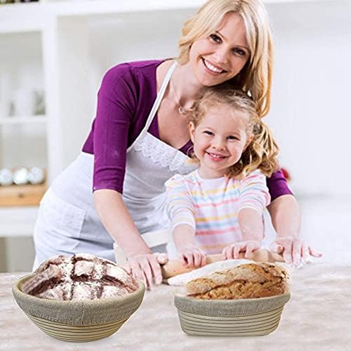 RoEsha 10 Inch Oval Bread Banneton Proofing Basket Set of 2
