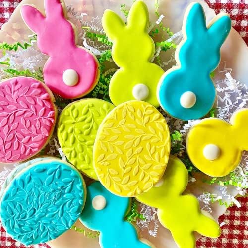 Easter Cookie Cutter Set 6 Piece - Bunny and Egg Patterns Stainless Steel