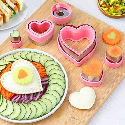 6-Piece Heart Cookie Cutter Set for Biscuits Cakes and More