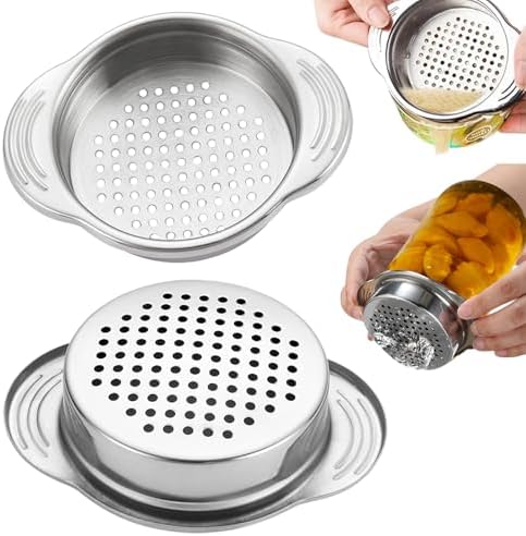 Classy 2-Piece Metal Tuna Can Strainer Stainless Steel for Home Kitchen