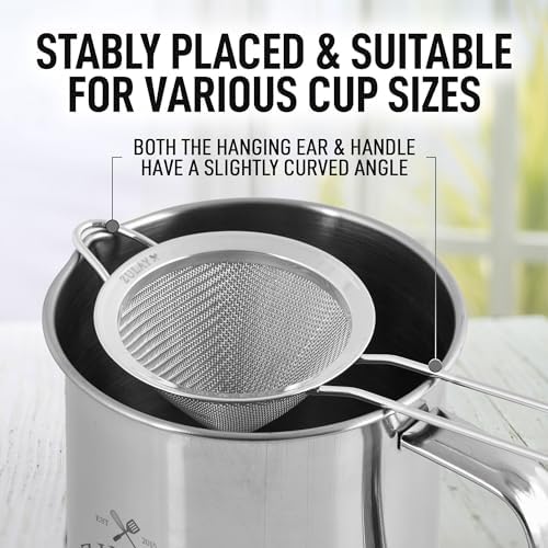 Zulay Kitchen 304 Stainless Steel Colander for Perfect Sifting Straining