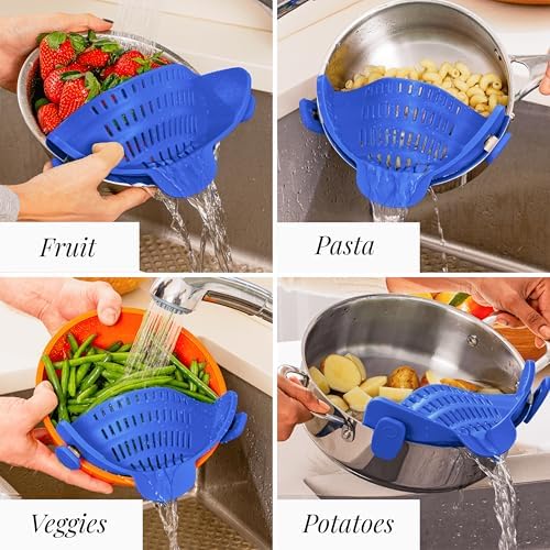 Kitchen Gizmo Snap N Strain Heat-Resistant Silicone Strainer