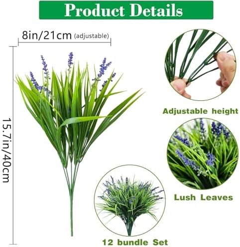 12 Fake Grass Bundles Outdoor Decor No Fade