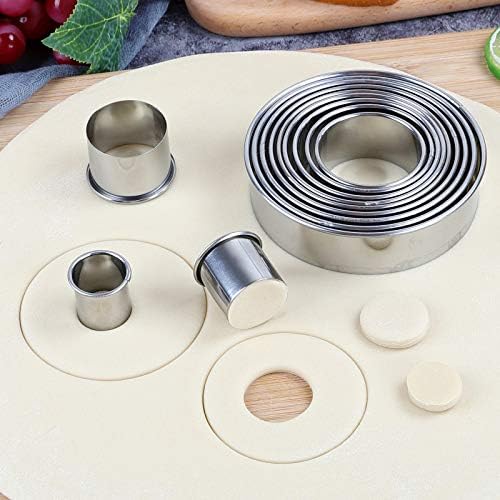 Round Stainless Steel Cookie Cutters Set