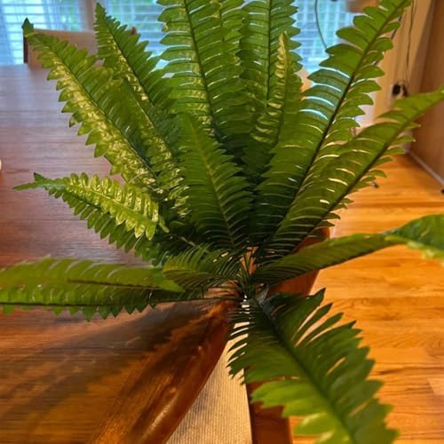 Maddowk Artificial Ferns UV Resistant Lifelike Artificial Boston Fern