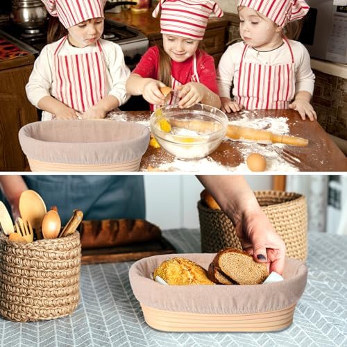 12-Pack of Rattan-Cane Bread Proofing Baskets